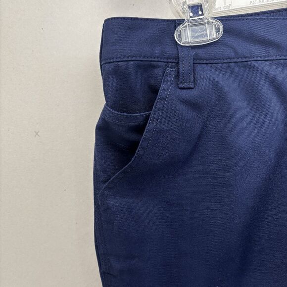 Carhartt Women's Canvas Carpenter Blue 10 Inch Inseam Shorts Size 10 34W EUC - Picture 4 of 8